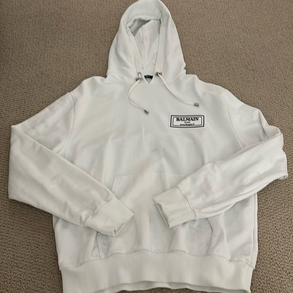 White Balmain Hoodie